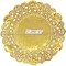 250pcs Premium 3.5inch Foil Round Lace Paper doilies - Non-Dust, Clean Cut, Simple Design : Party/Gift/for Cake Crafts/Home Decor Weddings Table Settings Placemats (Round - 3.5", Gold)